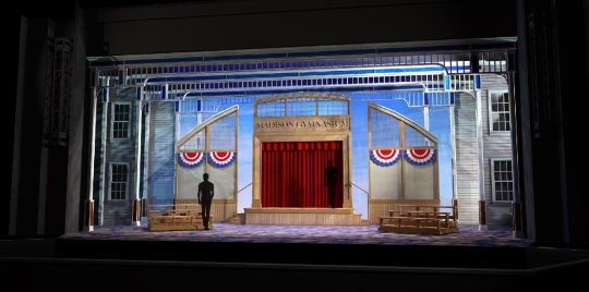 Music Man musical- gym set rental - front row theatrical renatl -800-250-3114