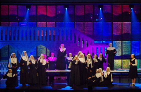 Sister Act broadway set rental ---- stained glass wall and Church --- Stagecraft Theatrical 800-499-1504 Sister Act broadway set rental ---- stained glass wall and Church --- Stagecraft Theatrical 800-499-1504