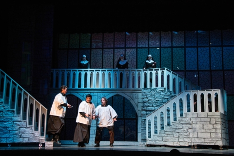 Sister Act broadway set rental ---- stained glass wall and Church --- Stagecraft Theatrical 800-499-1504 Sister Act broadway set rental ---- stained glass wall and Church --- Stagecraft Theatrical 800-499-1504