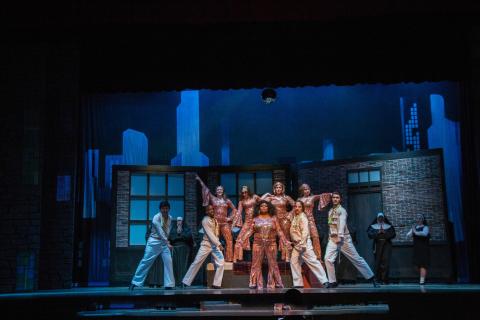 Sister Act broadway set rental ---- Eddies Apartment  --- Stagecraft Theatrical 800-499-1504