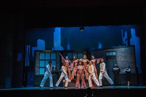 Sister Act broadway set rental ---- Eddies Apartment --- Stagecraft Theatrical 800-499-1504