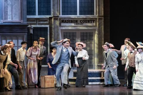 Music Man rental set - Front Row Theatrical Rental - town square set - 800-250-3114