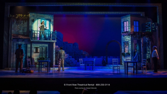 Mamma Mia premium scenery rental set from Front Row Theatrical Rental - 800-250-3114