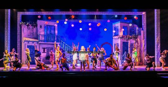 Mamma Mia premium scenery rental set from Front Row Theatrical Rental - 800-250-3114