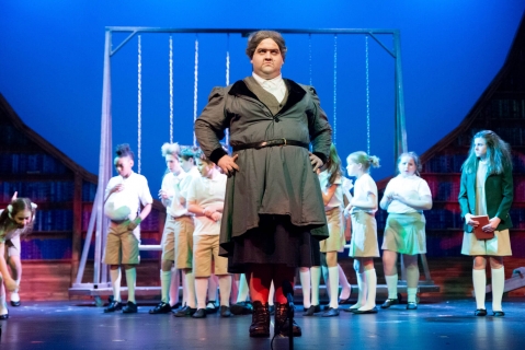 Matilda the musical, Broadway costume rental Trunchbull costume, Front Row Theatrical Rental