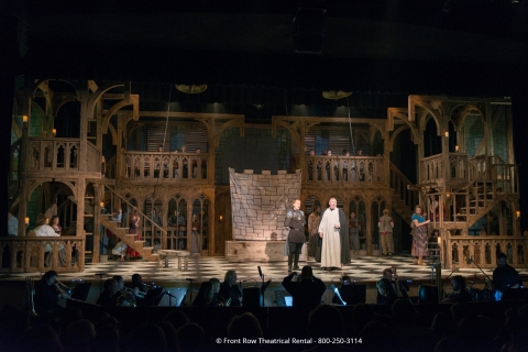 Hunchback Premium Rental set - Hunchback unit set with bells - Front Row Theatrical Rental - 800-250-3114