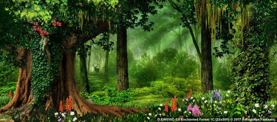 Enchanted Forest 3C Shrek Backdrop Enchanted Forest 3C EW012C-SS 22x50 Shrek Backdrop Rental