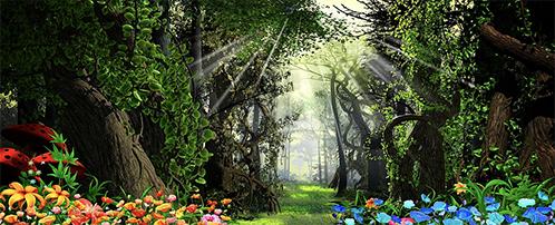 Alice In Wonderland Backdrop Rental