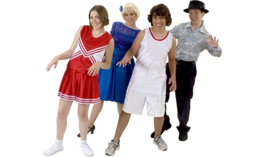 Rental Costumes for High School Musical - East High School Cheerleader, Sharpay Evans, Troy Bolton in his East High School Basketball uniform, Ryan Evans