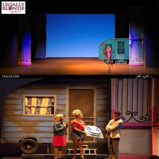 Legally Blonde Chinchilla Theatrical Scenic Set Design Rental Budget set