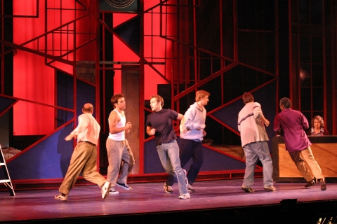 The Gateway's set for The Full Monty, designed by Kelly Tighe