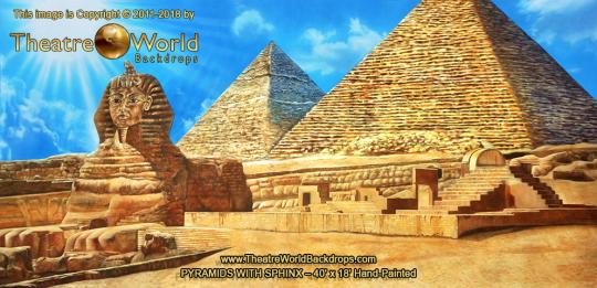 Pyramids with Sphinx Scenic Backdrop