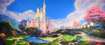 Grosh Backdrops Fairytale Castle backdrop used in productions of Cinderella and Sleeping Beauty