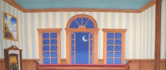 Interior Room Backdrop is used in productions of Peter Pan and Nutcracker