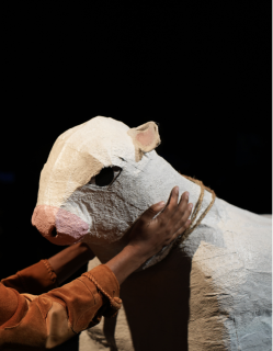 Milky-White on stage during a scene with Jack