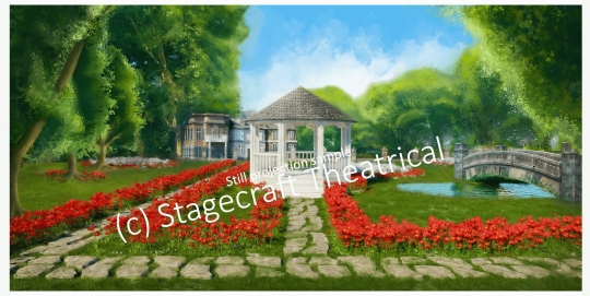 Mary Poppins Park Shop digital still projection backdrop