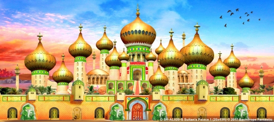 Sultan's Palace SH-AL020-S 20x45 Aladdin Backdrop Rental