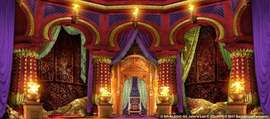 Jafar's Lair SH-AL031C-SS 22x50 Aladdin Backdrop Rental 