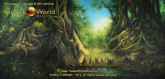 Shrek's Swamp Scenic Backdrop