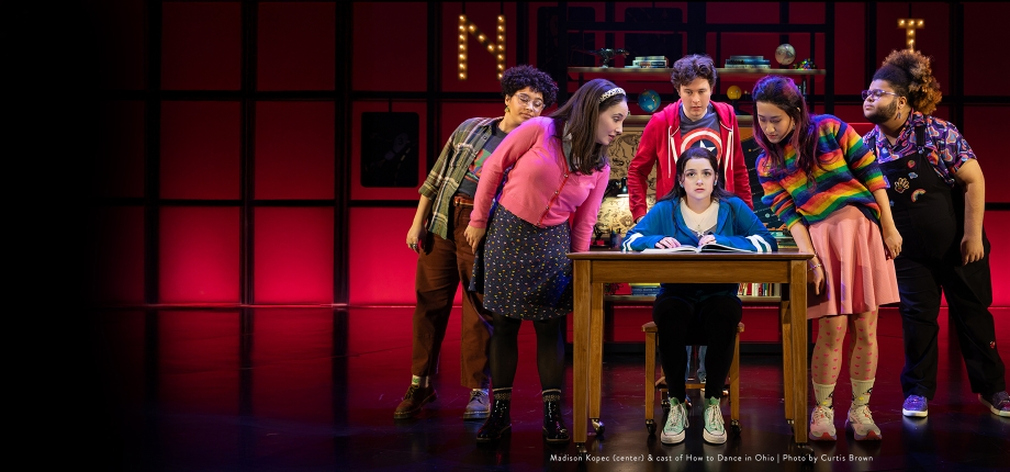 Madison Kopec (center) & the Cast of How to Dance in Ohio, photo by Curtis Brown Madison Kopec (center) & the Cast of How to Dance in Ohio, photo by Curtis Brown