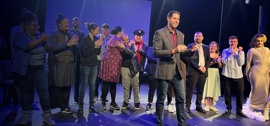 Photo courtesy of Latiné Musical Theatre Lab A group of people on stage