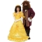 Rental Costumes for Beauty and the Beast - Belle in Her Iconic Yellow Ballgown and the Beast Pictured with Rental Wig