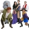 Rental Costumes for Hunchback of Notre Dame - Back Row (Left to right) Gargoyle, Esmeralda, Captain Phoebus de Martin, Father Dupin. Front Row (Left to right) Quasimodo, Clopin Trouillefou