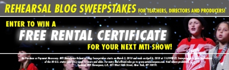 rental certificate, rehearsal blog, contest