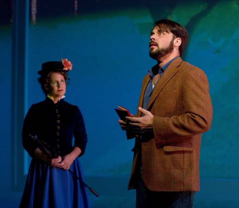 Kristine Fraelich as Dot and Jeffrey Coon as Georges in Arden Theatre Company